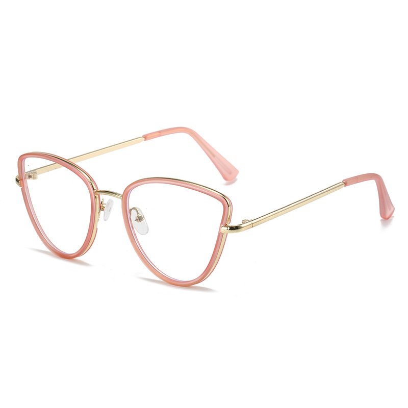 New Fashion Anti Blue Glasses Women Vintage Irregu Best Metal Eyeglasses Frames Fashion Cat Eye Designer Eyeglasses