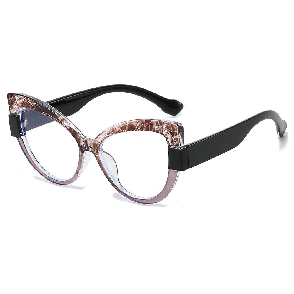 Fashion New Large Frame Women'S Optical Glasses Pc Material Anti Blue Light Anti Radiation Glasses Frame 2024