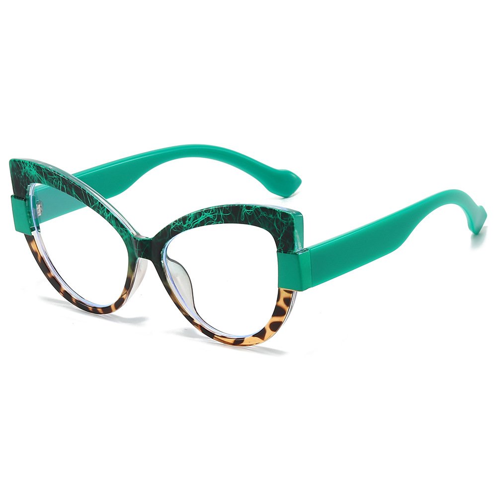 Fashion New Large Frame Women'S Optical Glasses Pc Material Anti Blue Light Anti Radiation Glasses Frame 2024