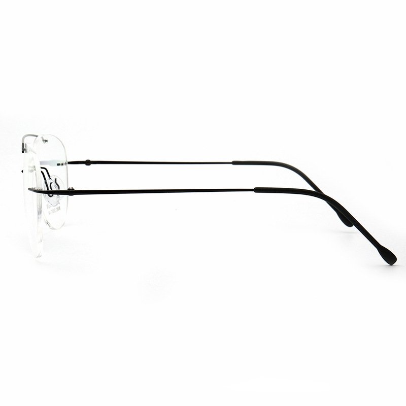 Best Grade Rimless Titanium 1.61 Blue Cut RX Lens Prescription Glasses Optical Frames Myopia Prescription Eyeglasses Glasses