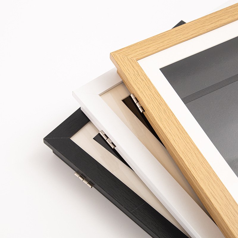 Hight Quality 5color DIY kids artwork Frame Wood frame with Shatter Resistant Glass A4 A3 Picture Frame