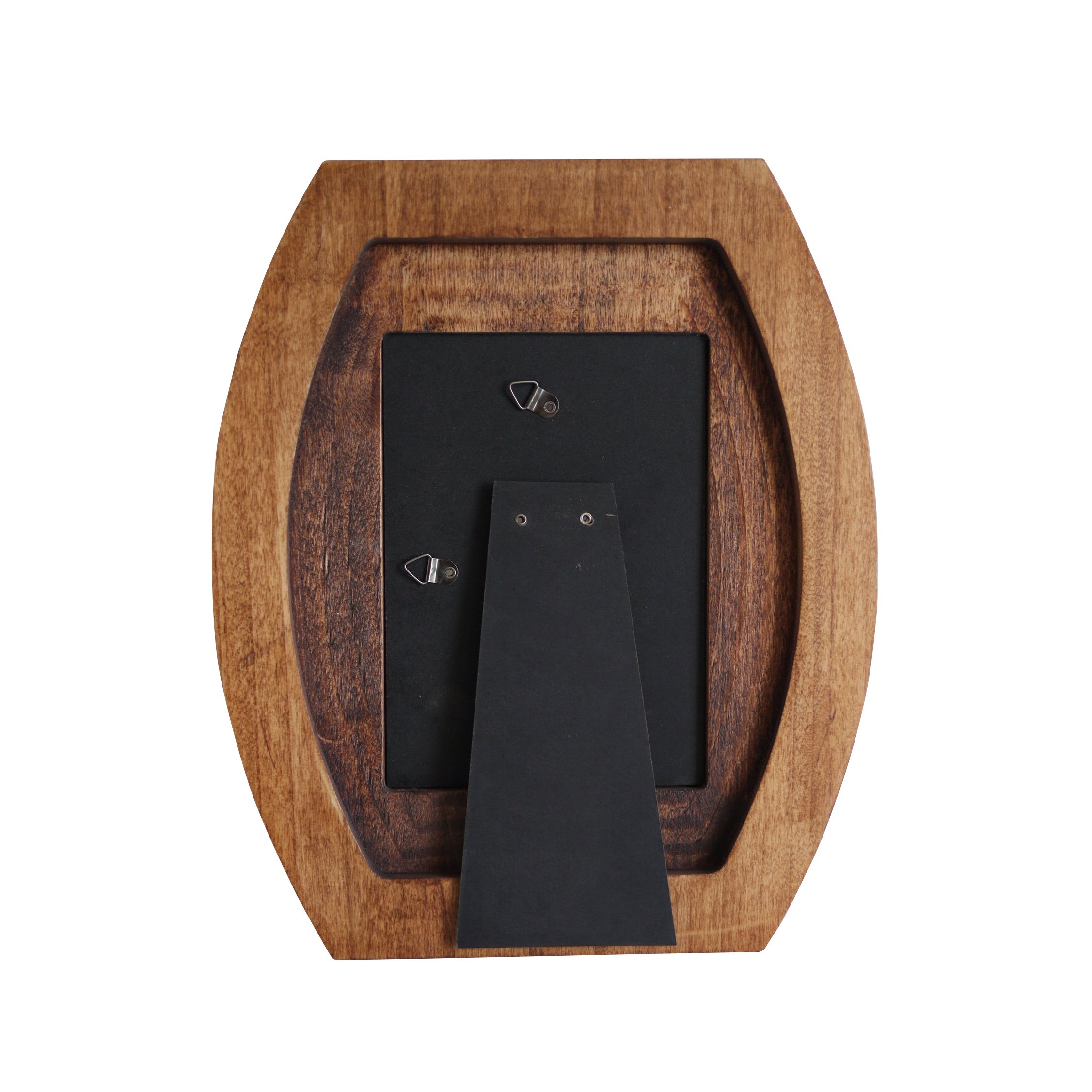 Custom Fashion Brown 4x6 Rustic Distressed Curved Frames Wood White Shabby Chic Paint Peels Barrel Shaped Photo Picture Frame