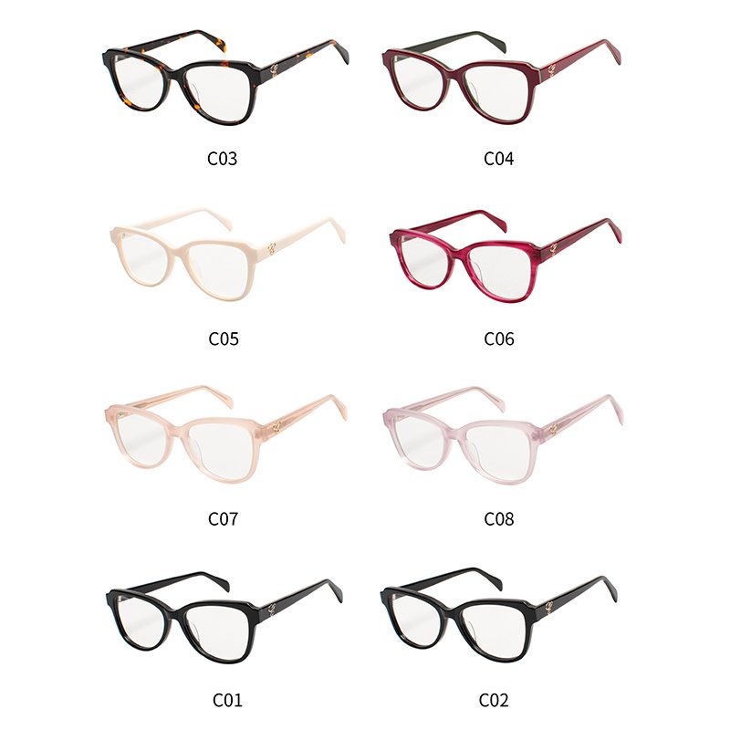 Italy Design Custom Logo Acetate Optical Frame Candy Color Optical Frames for Women