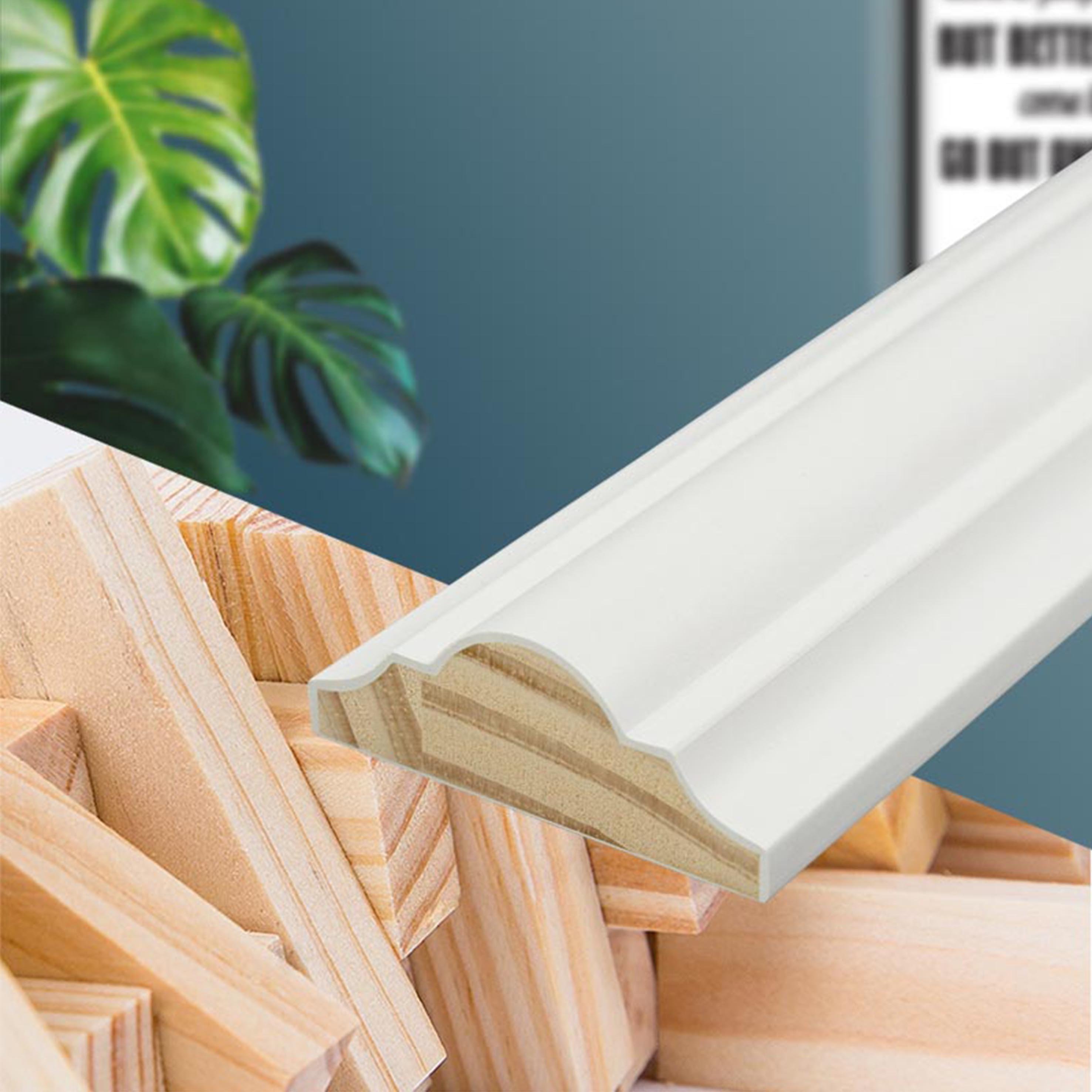 Natural pine wooden decorative molding 4s4 3s3 skirting molding wall decor customization design and color