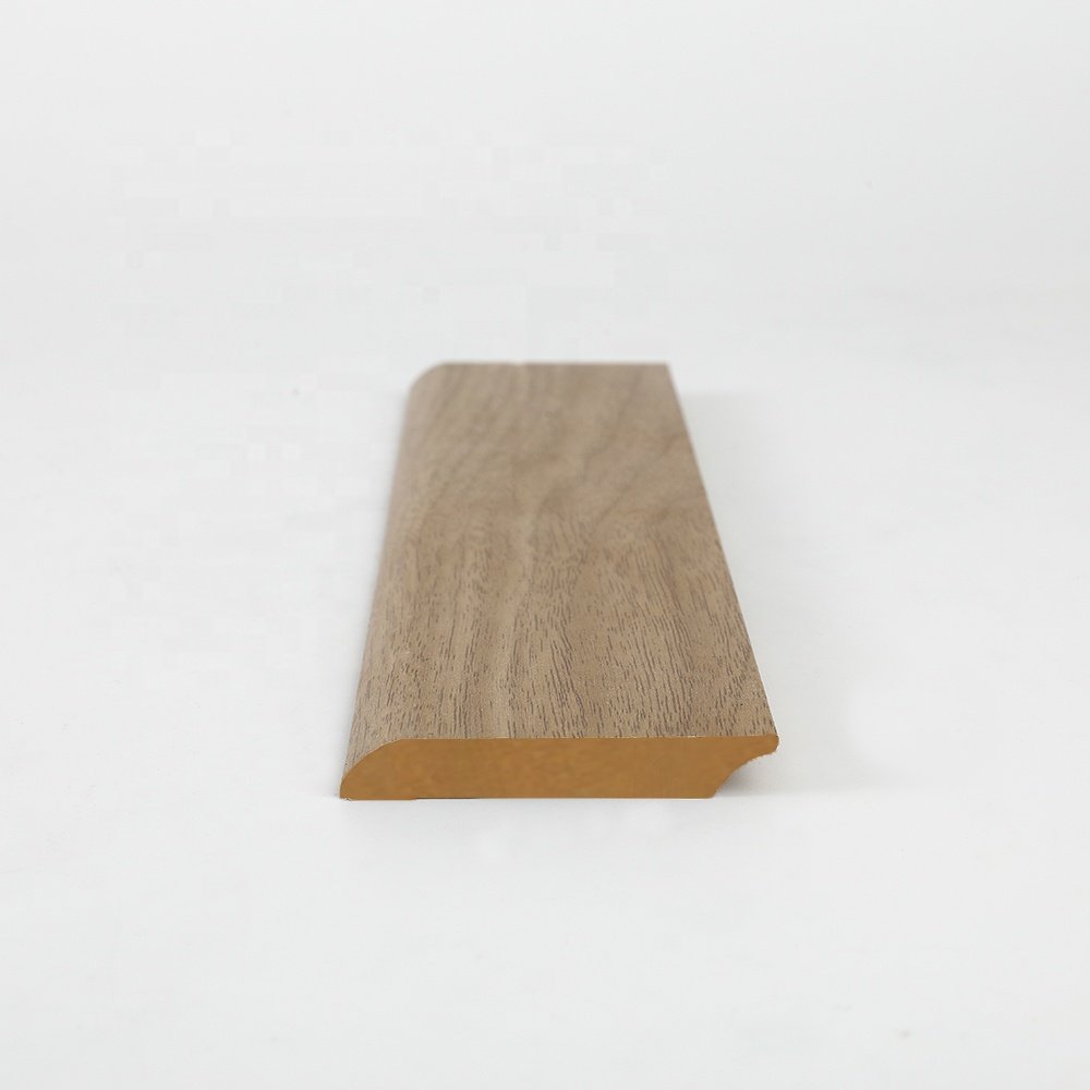 Factory Outlet Various Colors Waterproof PVC Wrapped MDF Baseboard Wood Skirting Board Primed Profile Moulding