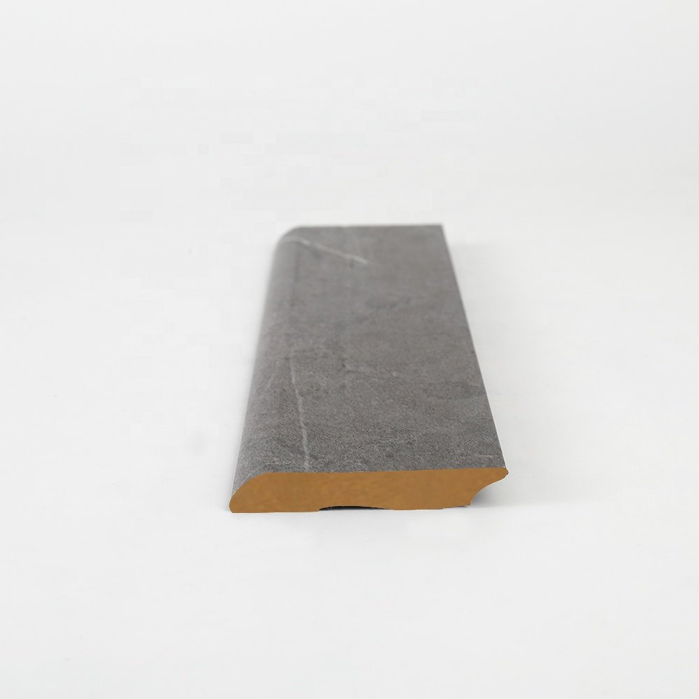 Factory Outlet Various Colors Waterproof PVC Wrapped MDF Baseboard Wood Skirting Board Primed Profile Moulding