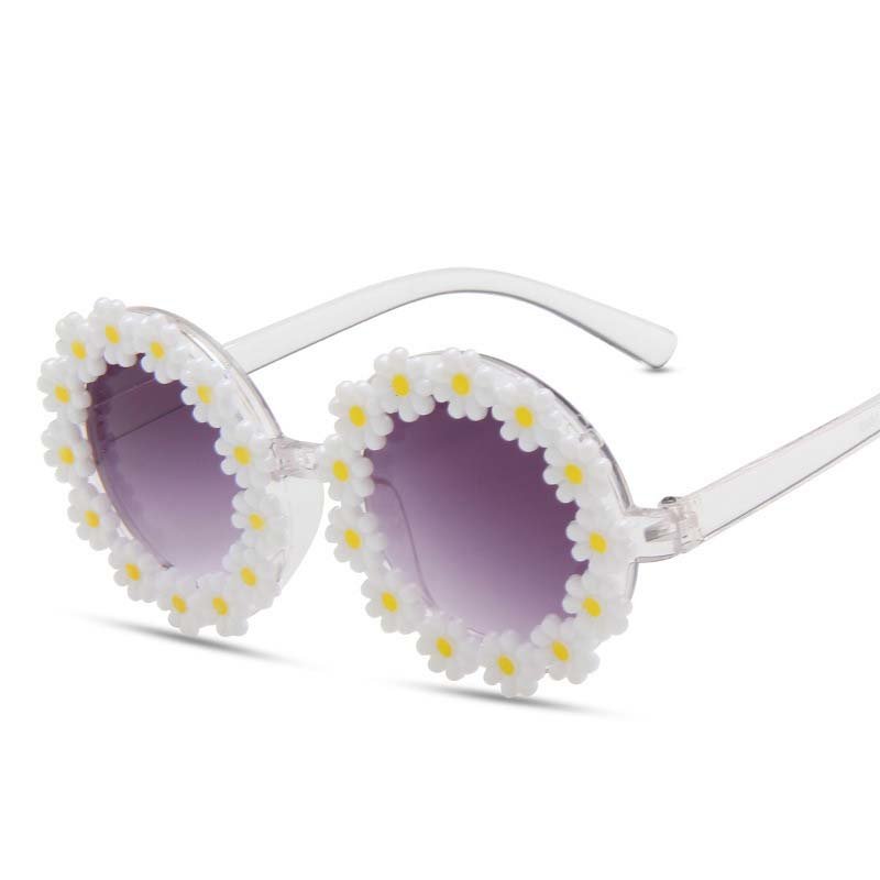 New Kids Sunglasses Cute Flower Round Children Sun Glasses Girls Baby Shades UV400 Outdoor Sun Protection Eyewear