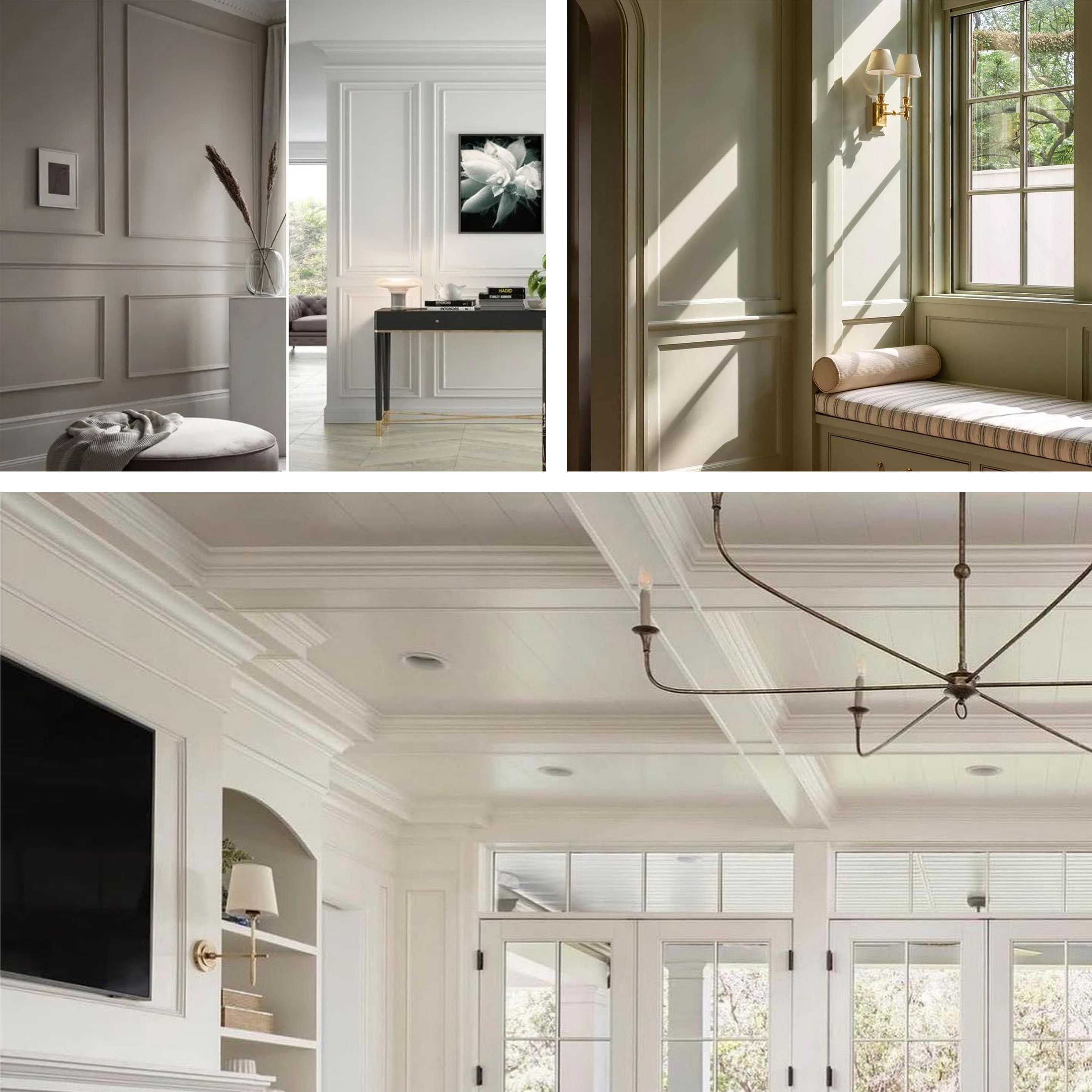 Modern Room Decoration Door And Window Trim Board Moulding Wood Frame Moulding Wall panel base board