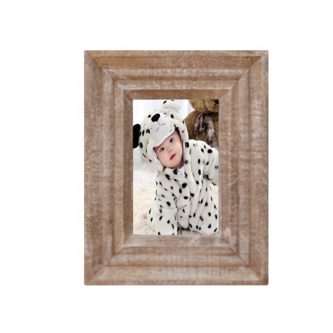 New Designed Hand Carved Solid Mango Wood Baby Photo Frame Wooden Family Photo Frame Christmas Decor and Gifts Picture Frames