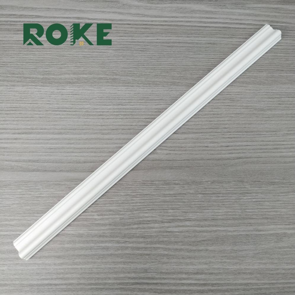 ROKE Hot Sale Ps Material Polystyrene Baseboard Mould Decorative Molding Cornice Crown Moulding Skirting Board Ps Frame