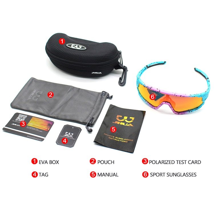 Custom Logo Glasses Cycling Sport Eyewear, Mens Cycling UV 400 Sports Sunglasses For Cycling