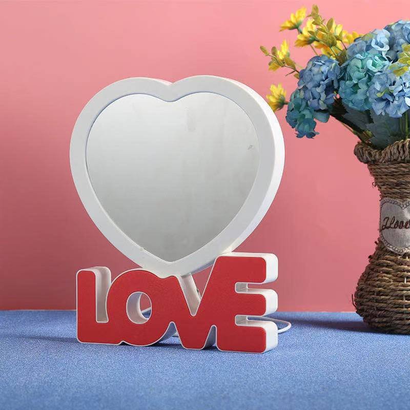 Latest design photo frame plastic love lights family love photo frame moulding sublimation