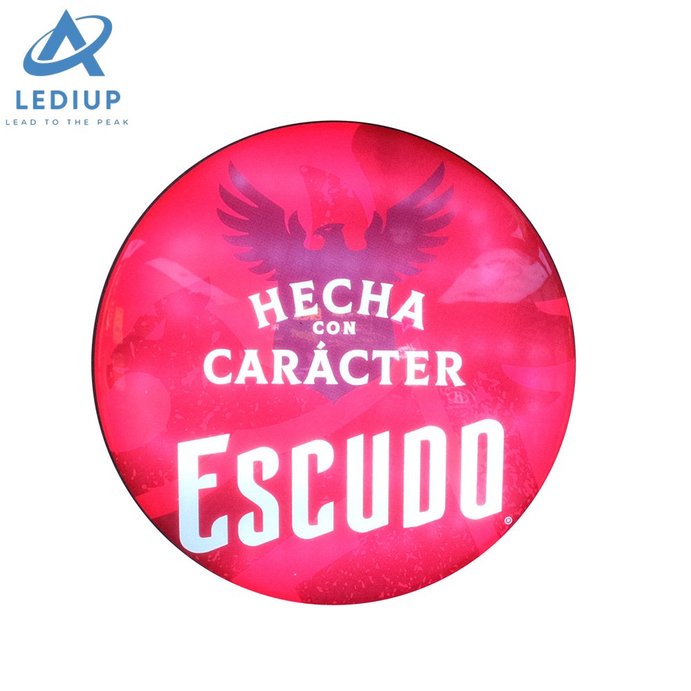 LEDIUP Outdoor Advertising Aluminum frame Sign Light box Round Led Acrylic Round Shape Circular Circle advertising led light box