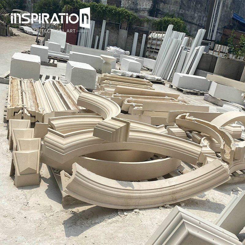 Quality Hand Crafted Artificial SandStone Effect Carved exterior decoration Grc Door &window Mouldings