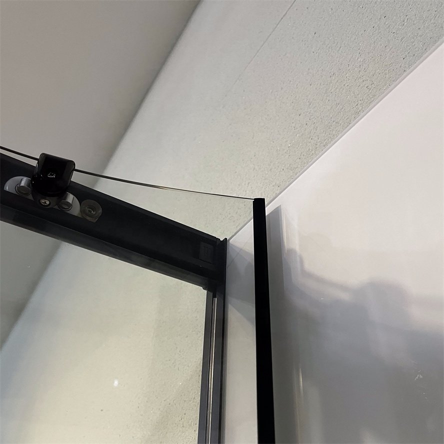 Oumeiga 800mm Quadrant Shower Cubicle and Tray Black and White Bathroom with Sliding Door Shower Cabin for Sale Glass Material
