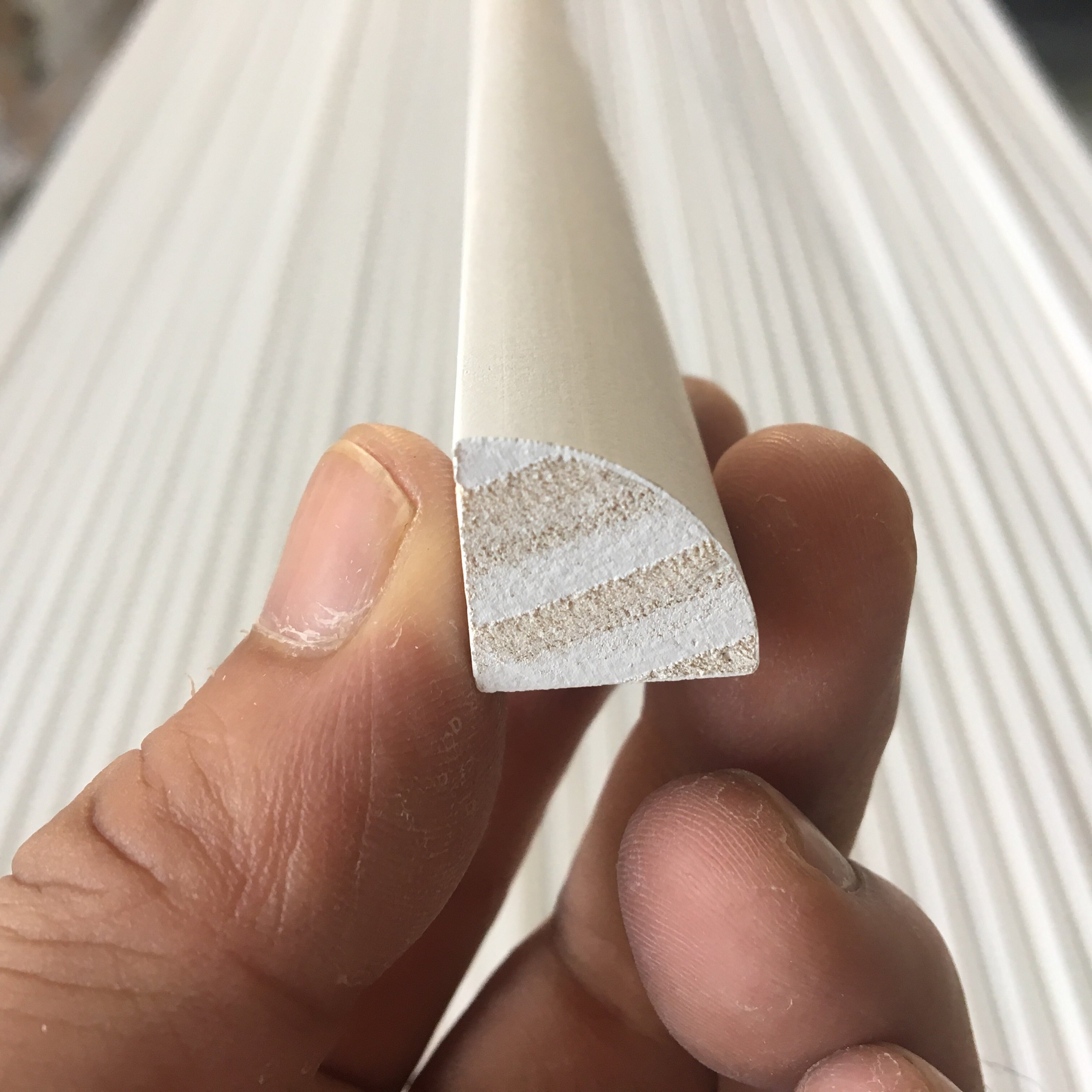 finger jonted wood quarter round shoe moldings