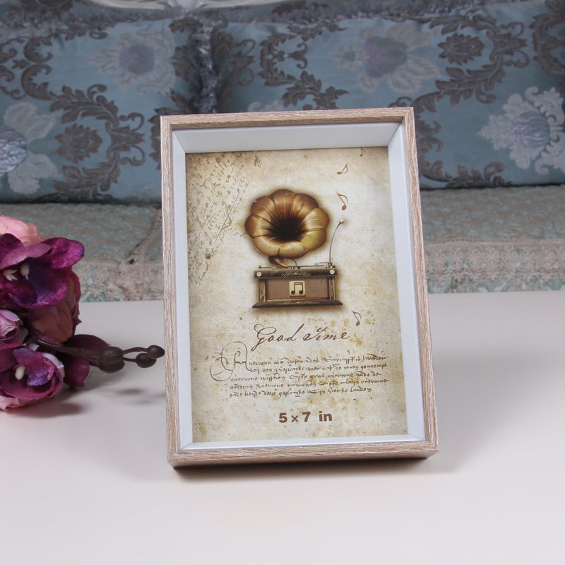 High Quality Cheap Wooden Frame Manufacturer Vintage Style Custom Size Moulding 3d Family And Animal Digital Photo Frame