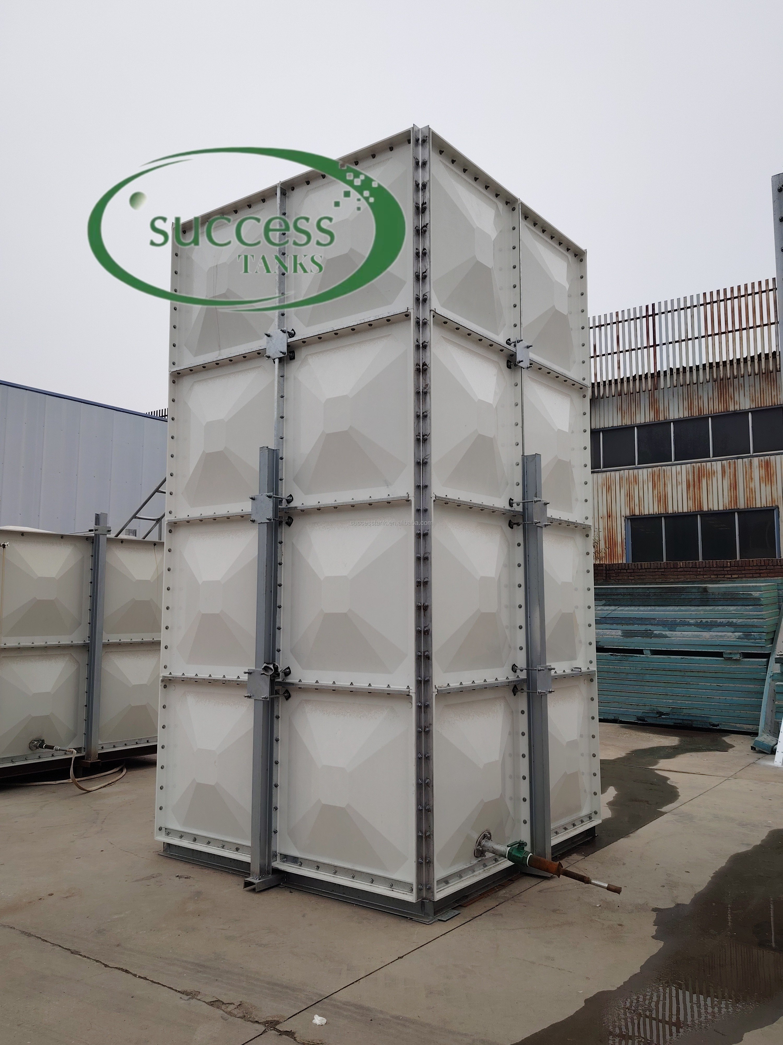 Modular water storage tank square sectional GRP water storage tank for farm
