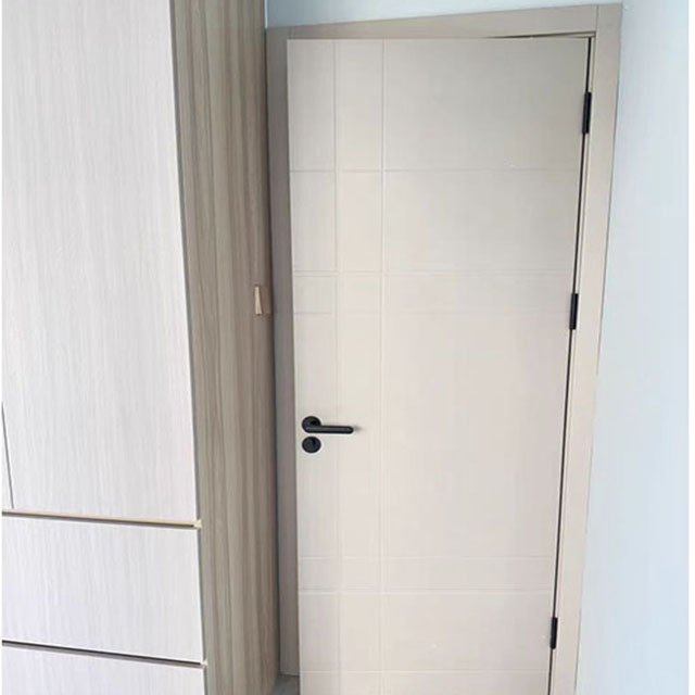 BBVD006 Hot selling wood plastic composite interior door morden wpc door with frame