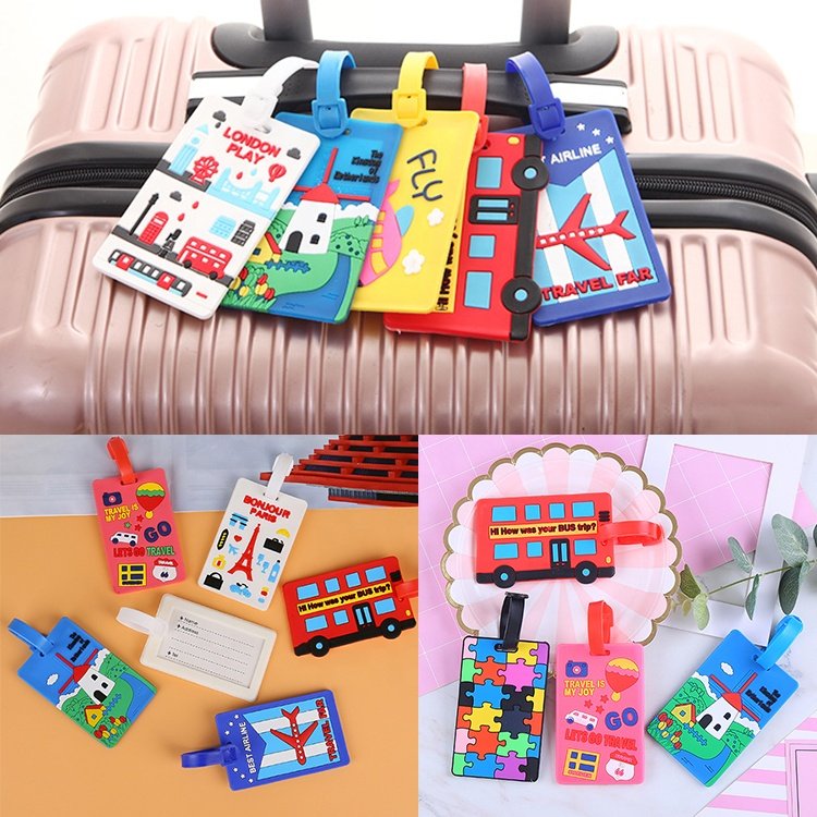 Factory Custom Screen Printing Logo Flexible Luggage Tags Plain Clear Soft PVC Identification Credit Name Card ID Holders
