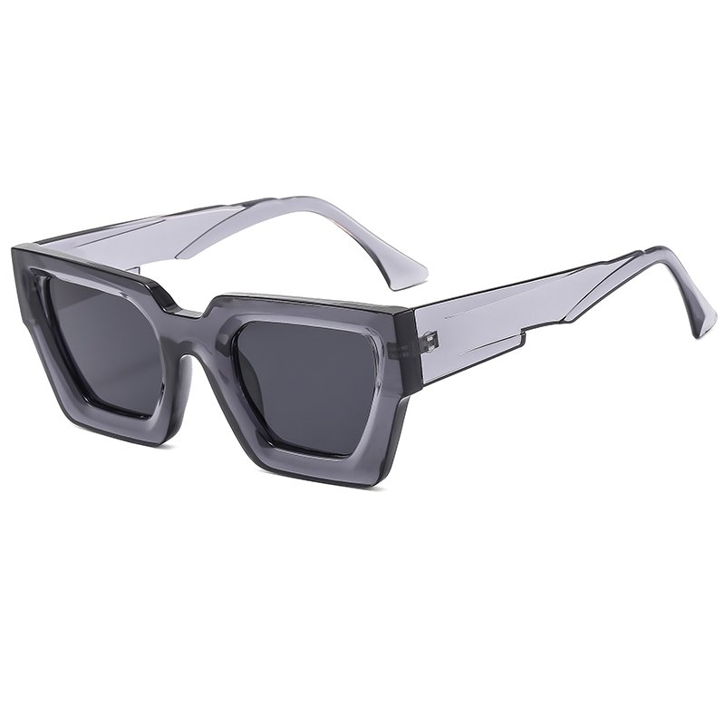 Retro thick frame fashion Sunglasses square Personality eyeglass frames Color lenses Anti-blue light glasses
