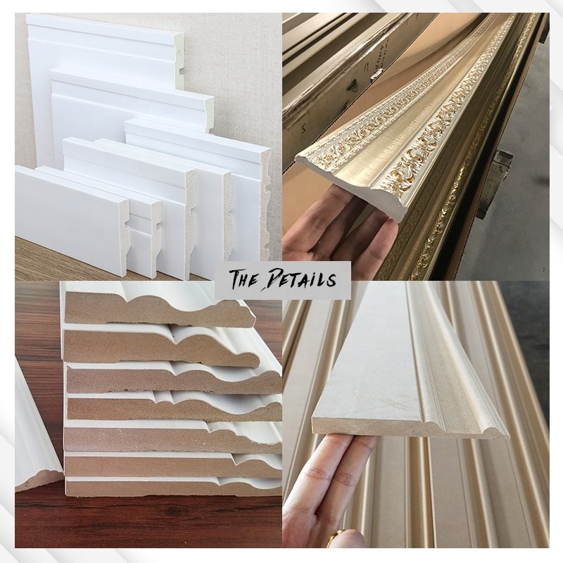 DBDMC Brand Decorated PS EPS Floor Ceiling Timber Wooden Skirting Baseboard Side Mouldings Crown Decorative For Ceiling