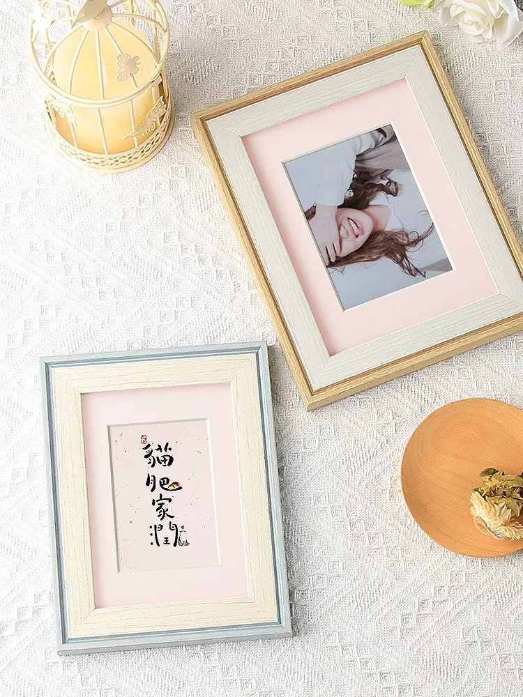Wholesale Home Decor Photo Frames MDF Wooden Collage Photo Frame Removable Simple And Easy Nail-free Painting Frame
