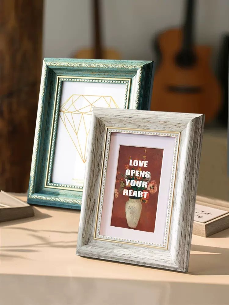 Wholesale Home Decor Photo Frames MDF Wooden Collage Photo Frame Removable Simple And Easy Nail-free Painting Frame