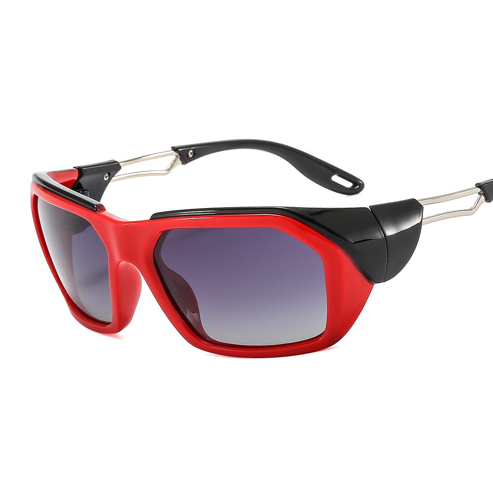 Men Sport Sunglasses 2024 Metal Temple Sun Glasses Fashion Sport Custom Logo Sunglasses