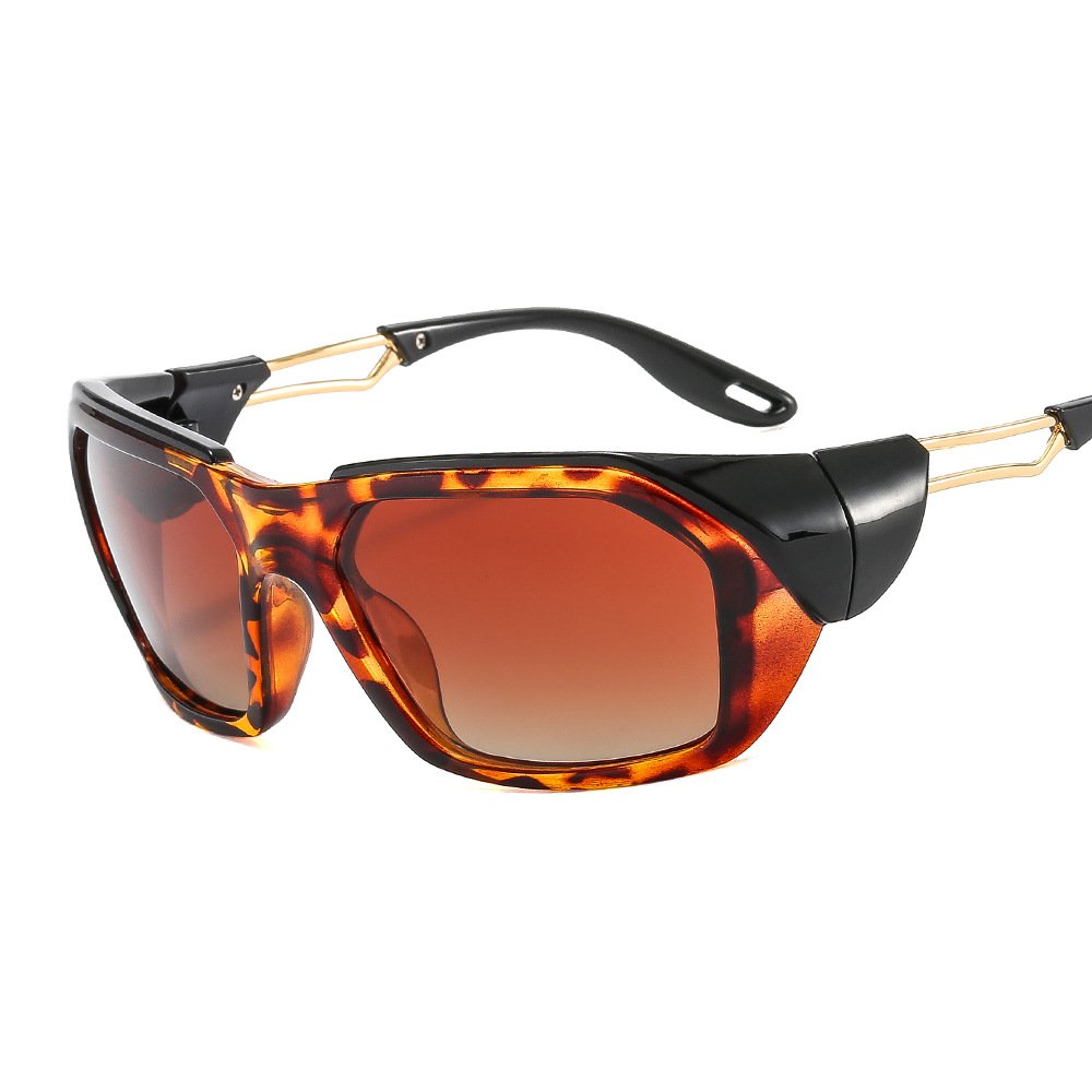 Men Sport Sunglasses 2024 Metal Temple Sun Glasses Fashion Sport Custom Logo Sunglasses