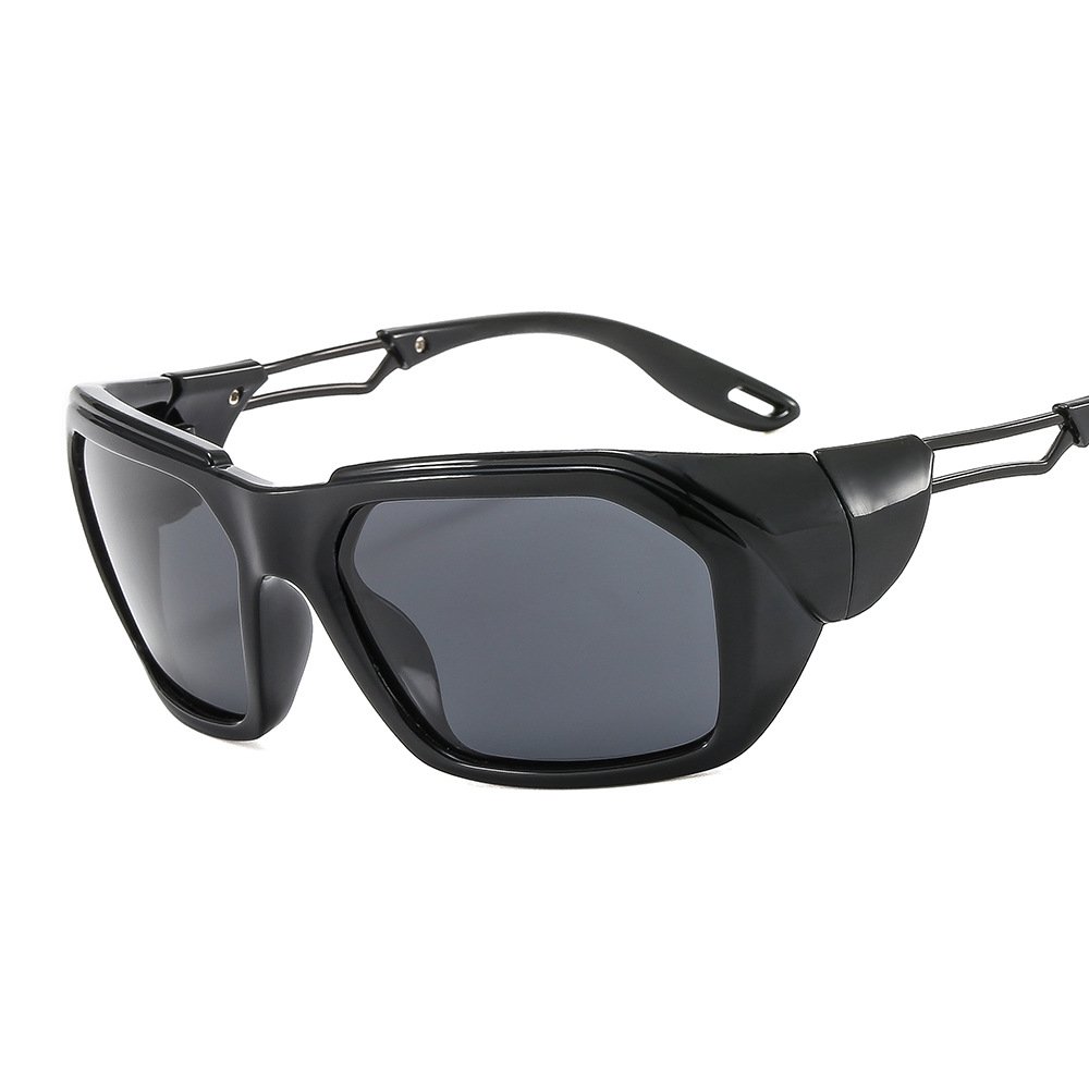 Men Sport Sunglasses 2024 Metal Temple Sun Glasses Fashion Sport Custom Logo Sunglasses