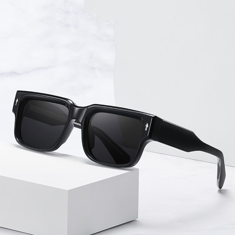 Square And Thick flat top thick frame shades sunglasses Eyewear Fashion Chunky Frame lunette de soleil tendance 2024 2025