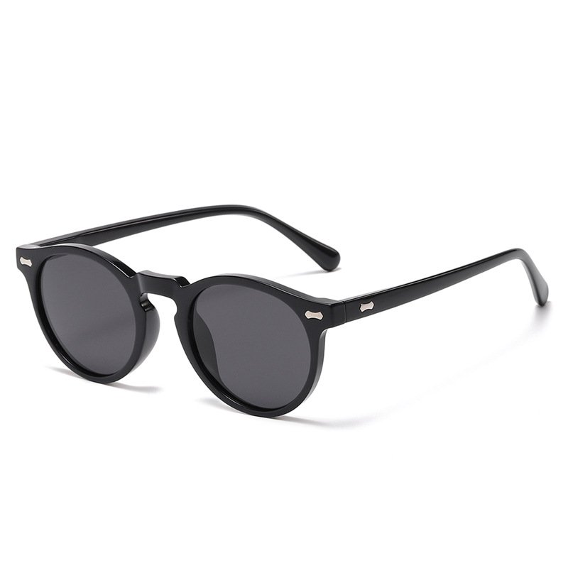 Hot sale vintage Fashionable Custom Logo Women Retro polarized famous brand Sun Glasses round Frame Trendy Ladies Sunglasses