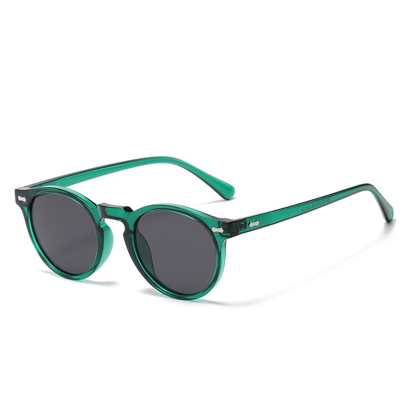 Hot sale vintage Fashionable Custom Logo Women Retro polarized famous brand Sun Glasses round Frame Trendy Ladies Sunglasses