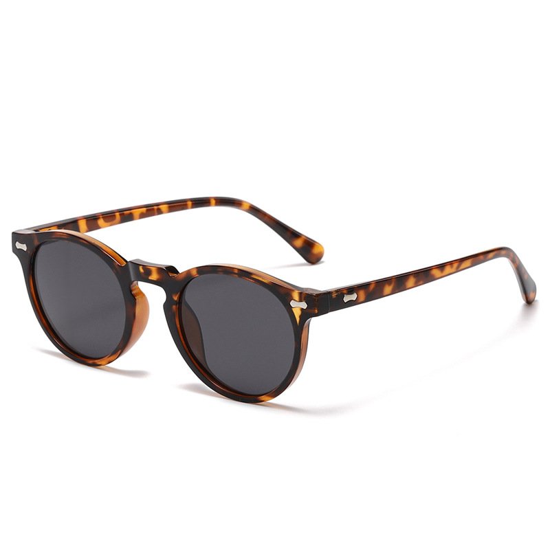 Hot sale vintage Fashionable Custom Logo Women Retro polarized famous brand Sun Glasses round Frame Trendy Ladies Sunglasses