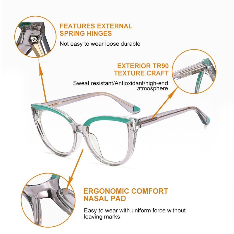 Fashion Cat Eye Block Blue Light Filter Computer Glasses Blue Blocker Eyewear Mobile Anti-radiation Eyeglasses