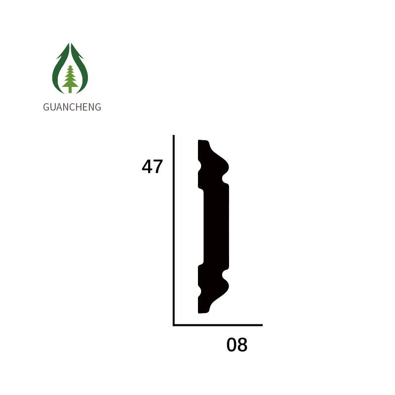 Guancheng Factory Price 47*8mm Decorative Cornice Molding Ps Interior Cornice High Quality Skirting Flooring