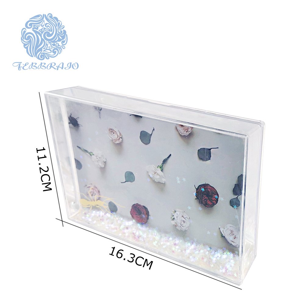 Acrylic Liquid Glitter Frames Formed Home Decor Art Frames for 4*6 Inch Photo Home Office Decor