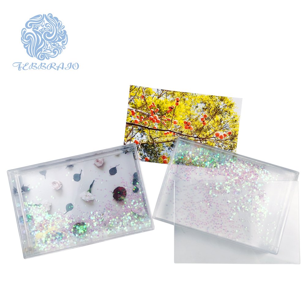 Acrylic Liquid Glitter Frames Formed Home Decor Art Frames for 4*6 Inch Photo Home Office Decor