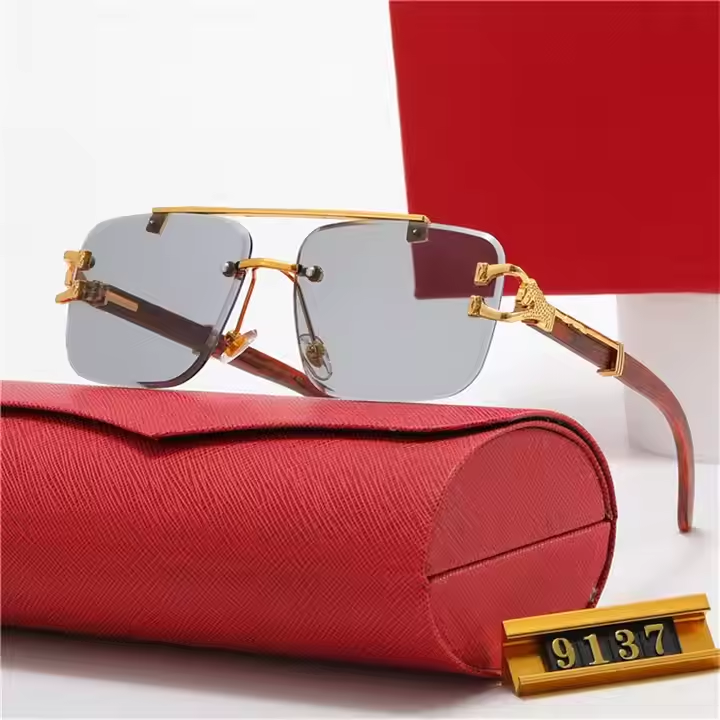 2023 Designer Luxury Trendy Sunglasses for Women Men Retro Style Black Frame Polarized Lenses High Quality Custom Logo Wholesale