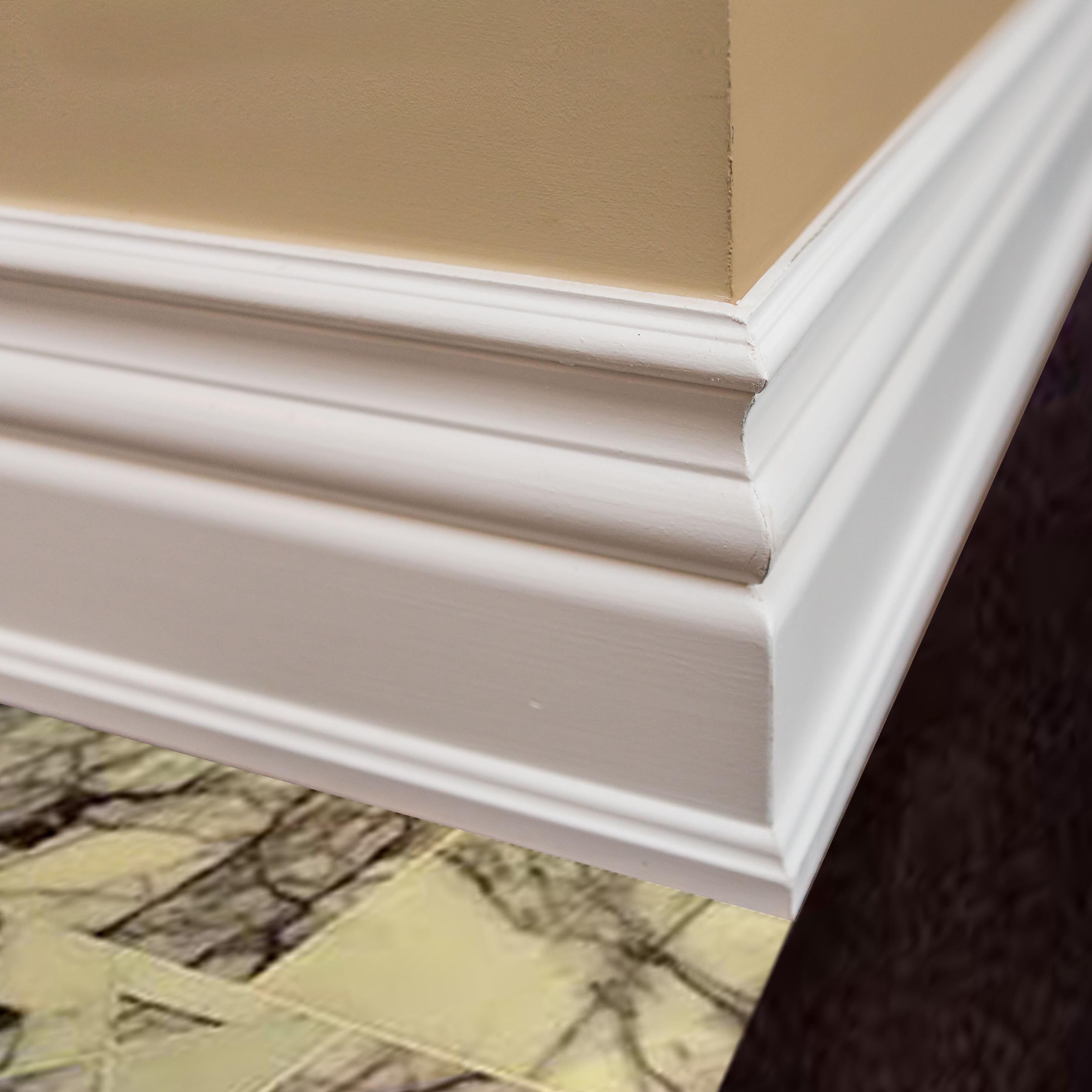 High quality pine board finger jointed white skirting molding baseboard MDF wall skirting board
