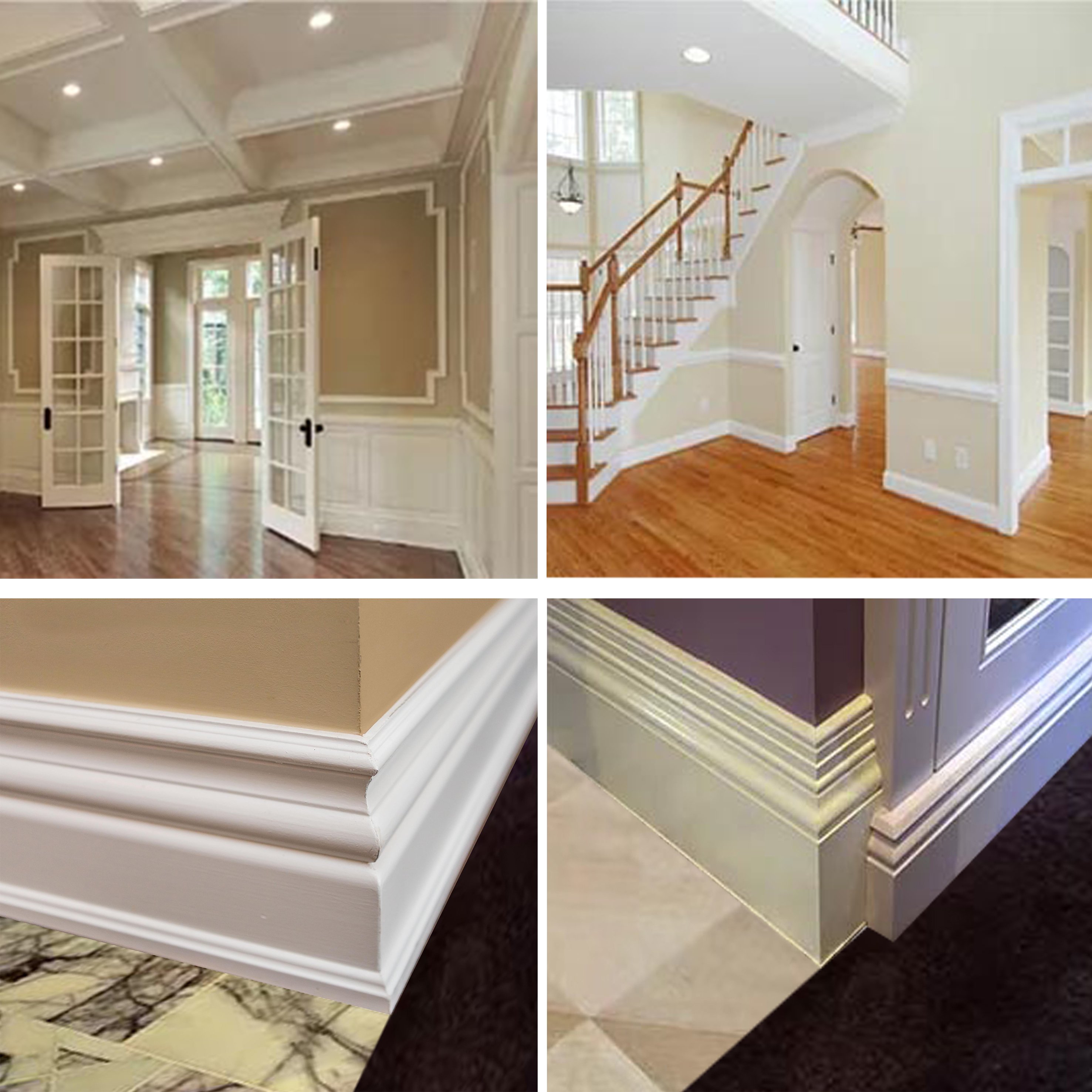 High quality pine board finger jointed white skirting molding baseboard MDF wall skirting board