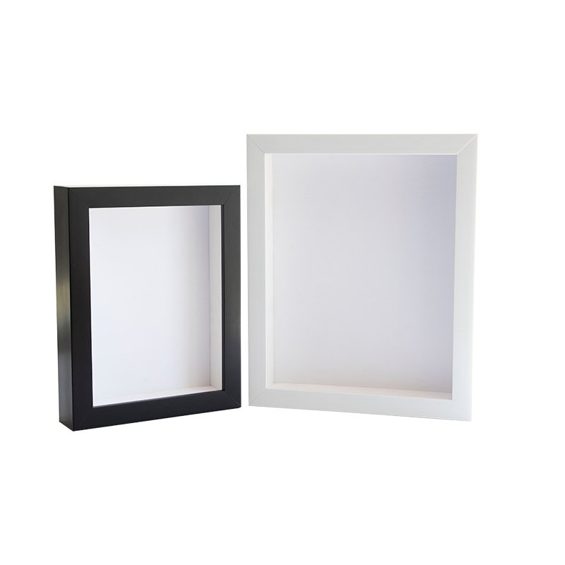 Shadow box wholesale feather art wall decoration 3D deep DIY wholesale wooden shadow box photo frame