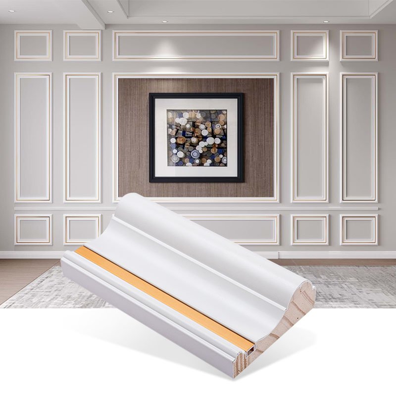 White Primed Decorative Pine wood Mouldings for Furniture Indoor Decoration Door Frame Cabinet Ceiling wood moulding