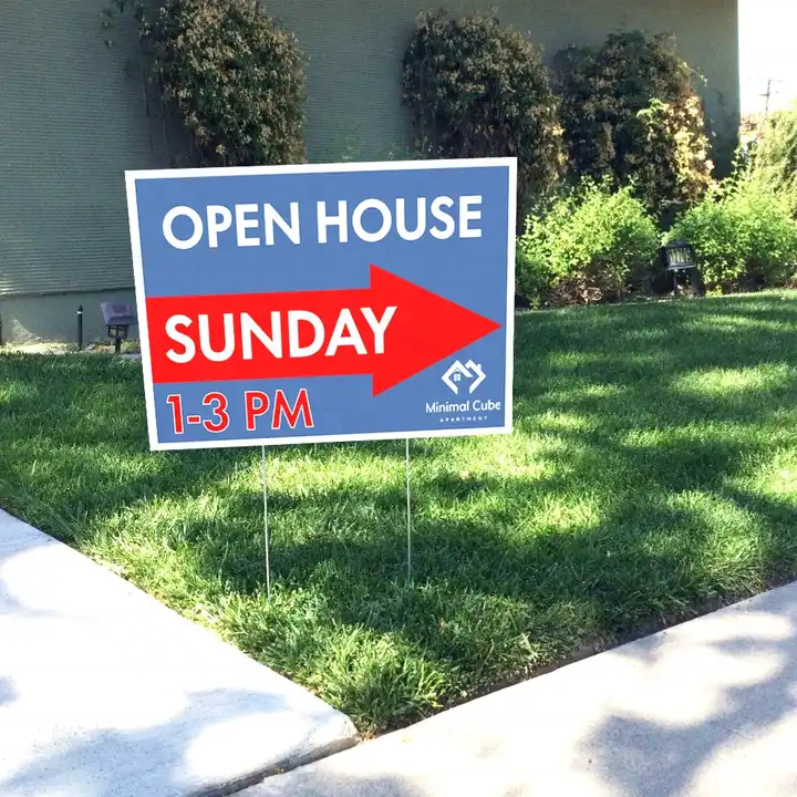 Custom Outdoor Movable Sign Holder Yard Signs Metal Signs Frame Real Estate Yard Advertising H Frames Holder For Lawn