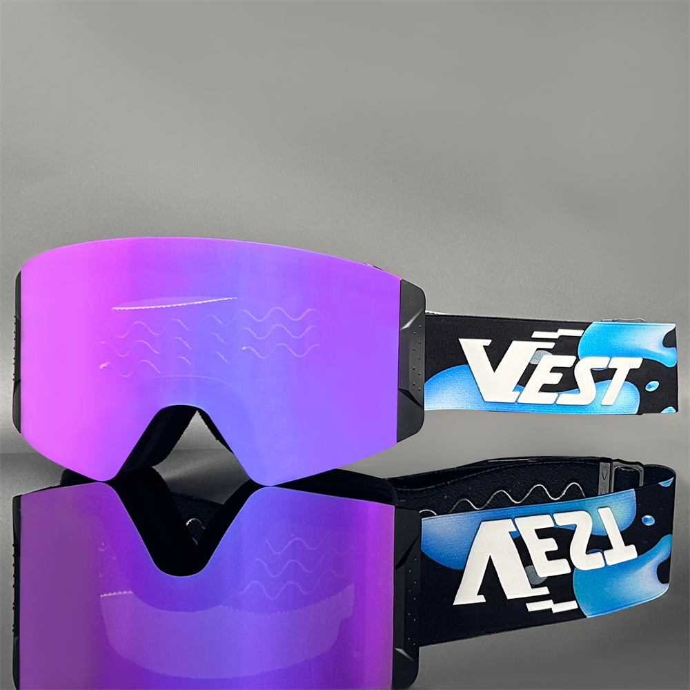 Side Locking Magnetic Ski Goggles Easy Change Lens Strap Anti-Fog Anti-UV Custom Logo Snow Snowboard Goggles Manufacturers