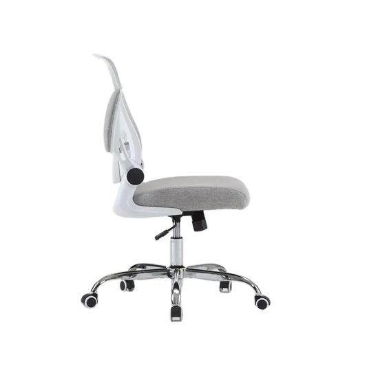 Modern Ergonomic Office Chair Executive Chair Adjustable Swivel Headrest Mesh Chair Steel Metal Base PP PU Material