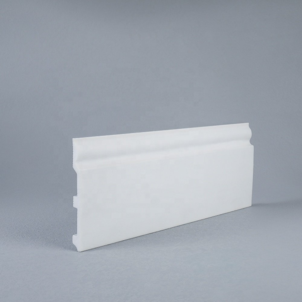 wholesale waterproof easy install polystyrene material polyuranthan mouldings profile PS skirting baseboard wall mould