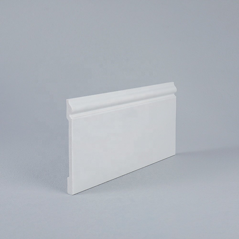 wholesale waterproof easy install polystyrene material polyuranthan mouldings profile PS skirting baseboard wall mould