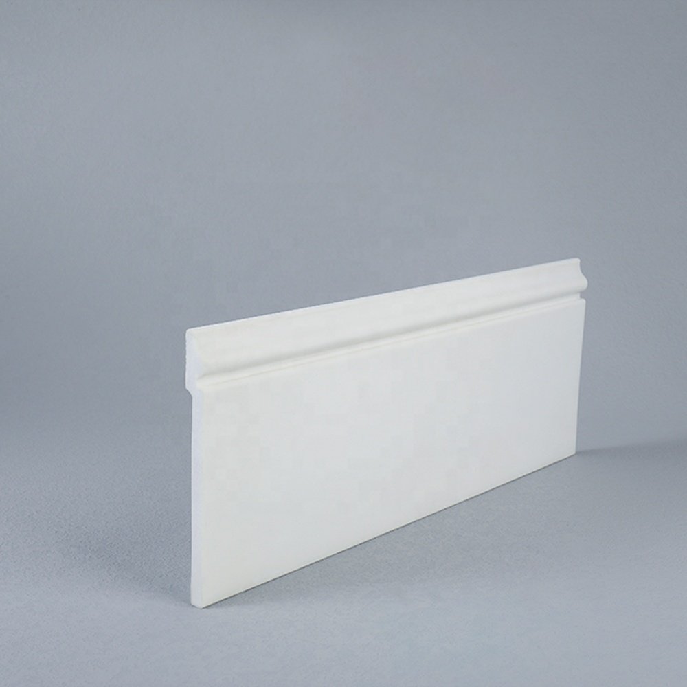 wholesale waterproof easy install polystyrene material polyuranthan mouldings profile PS skirting baseboard wall mould